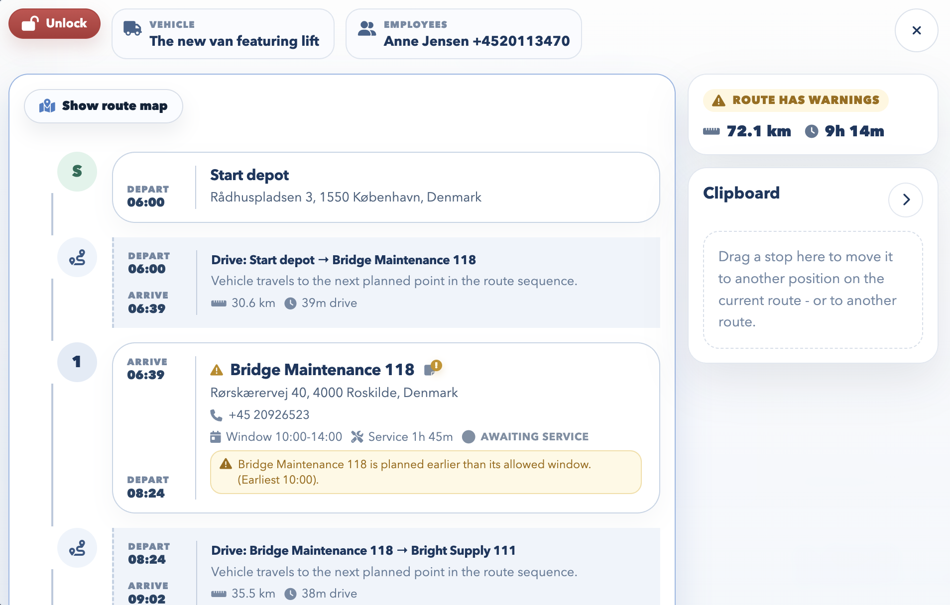 RouteRunner.ai route planning example